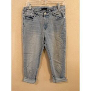 D Jeans Women's Light Wash Cropped Denim Jeans Size 10 Cuffed